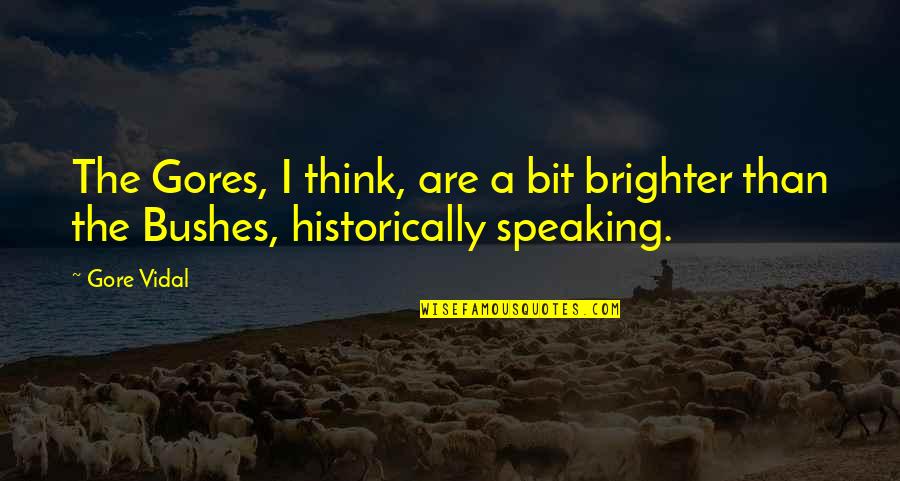 Aronow 39 Quotes By Gore Vidal: The Gores, I think, are a bit brighter