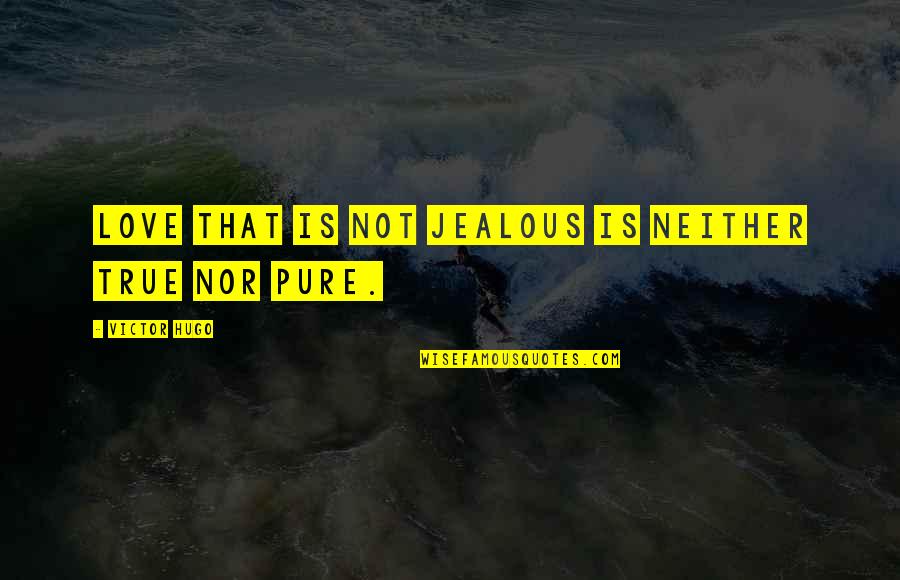 Art Educator Quotes By Victor Hugo: Love that is not jealous is neither true