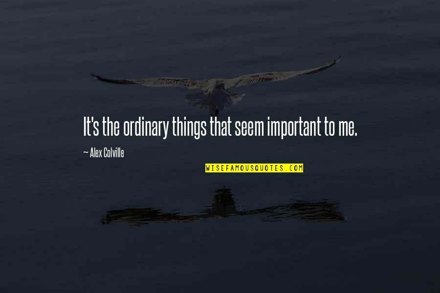 Art Of War Funny Quotes By Alex Colville: It's the ordinary things that seem important to