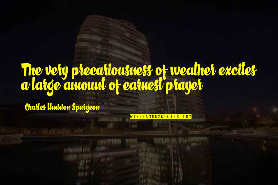 Arthur Miller Marilyn Quotes By Charles Haddon Spurgeon: The very precariousness of weather excites a large