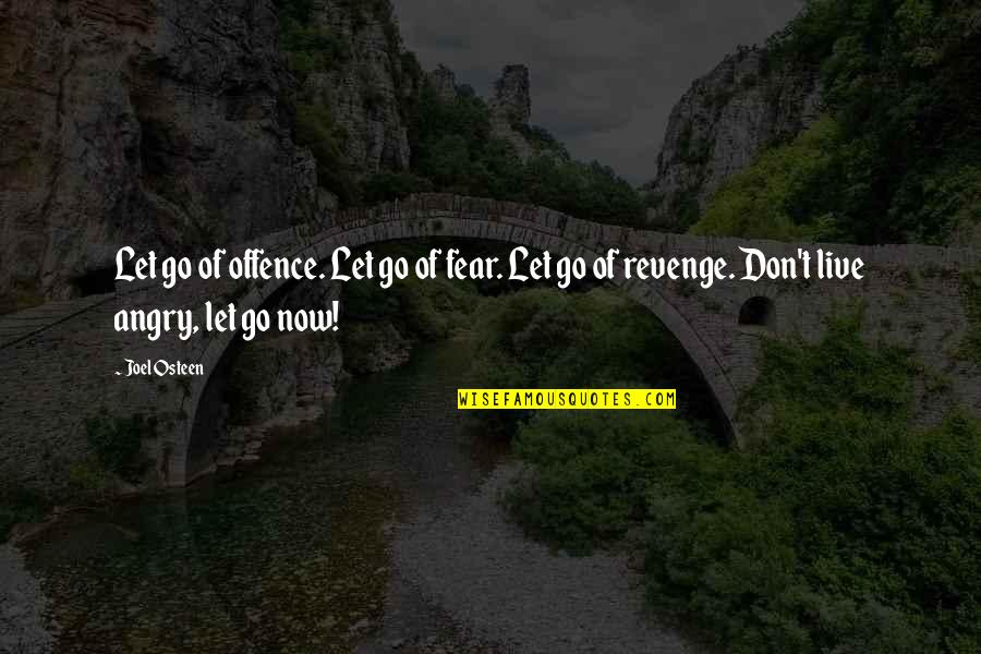 Artless Bastard Quotes By Joel Osteen: Let go of offence. Let go of fear.