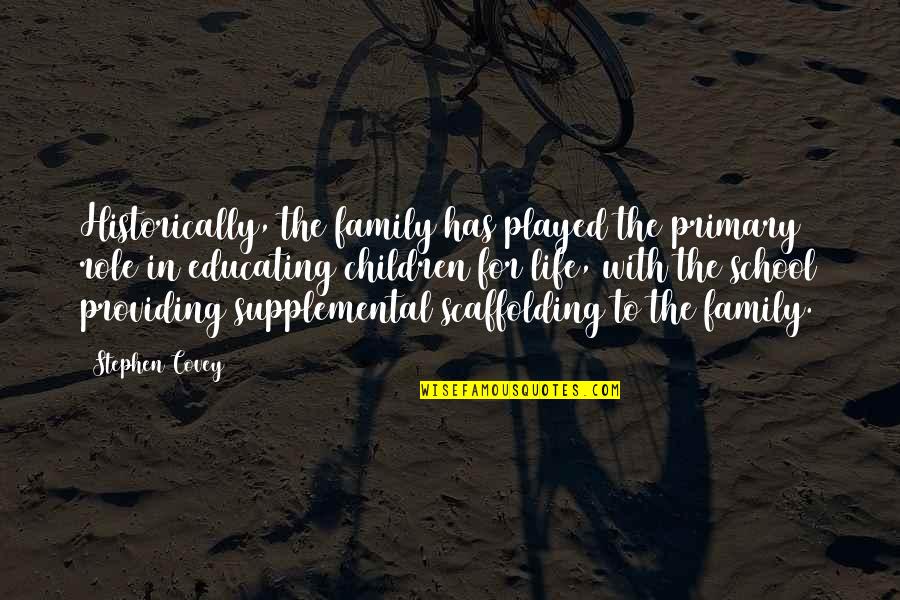 Arzunun Kanatlari Quotes By Stephen Covey: Historically, the family has played the primary role