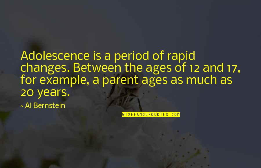 As A Parent Quotes By Al Bernstein: Adolescence is a period of rapid changes. Between