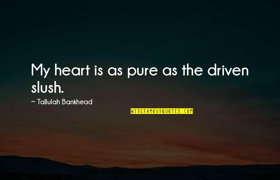 As Pure As Quotes By Tallulah Bankhead: My heart is as pure as the driven