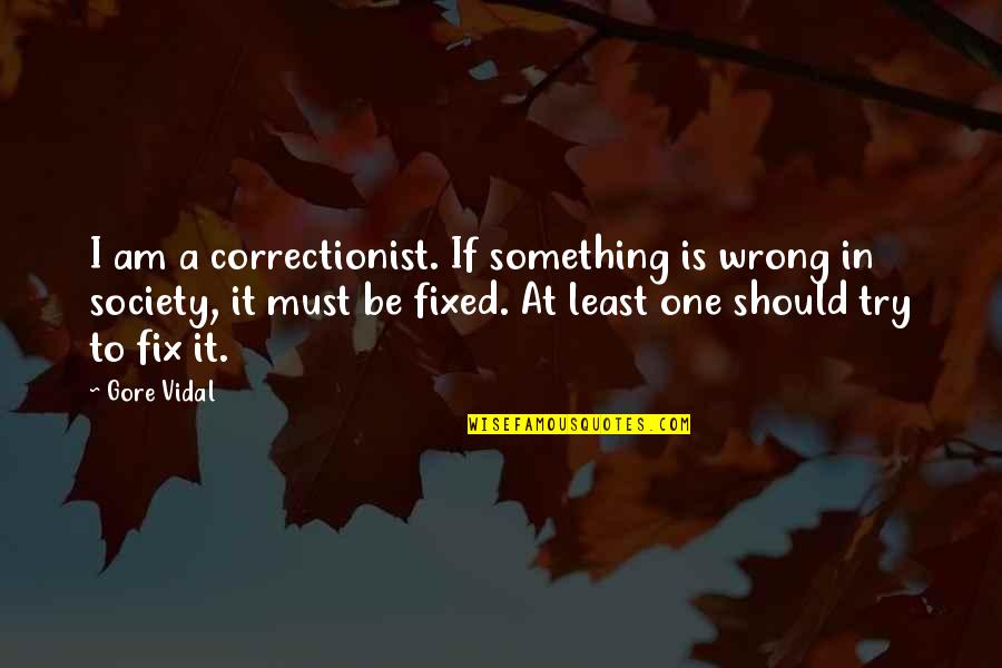 Asghar Ali Engineer Quotes By Gore Vidal: I am a correctionist. If something is wrong