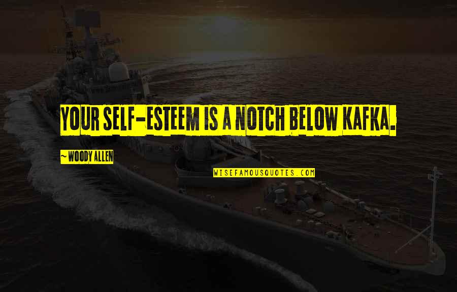 Assil Eye Quotes By Woody Allen: Your self-esteem is a notch below Kafka.