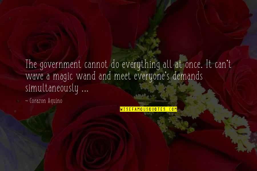 Assistant Director Quotes By Corazon Aquino: The government cannot do everything all at once.