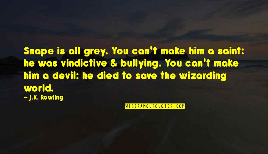 Asthma Day Quotes By J.K. Rowling: Snape is all grey. You can't make him