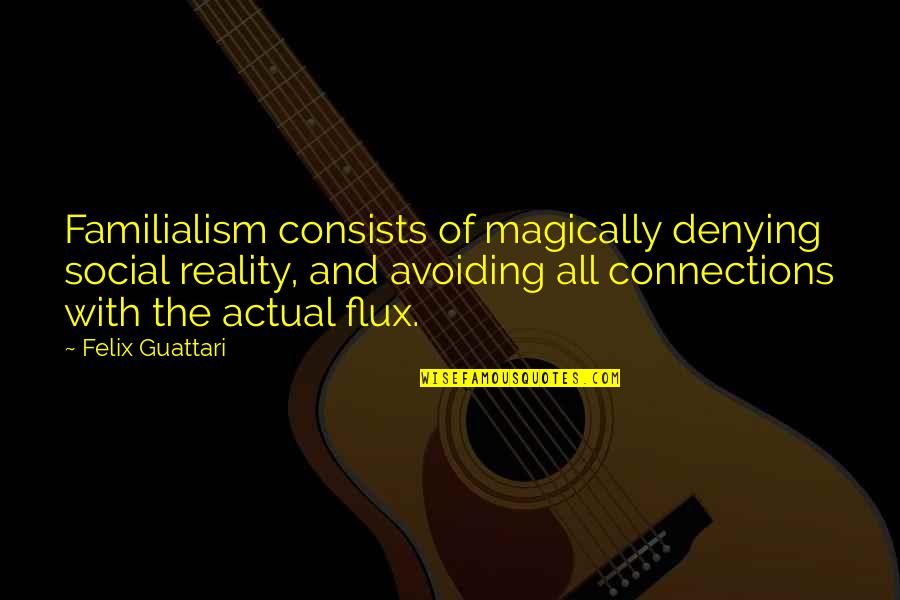 Astonished Face Quotes By Felix Guattari: Familialism consists of magically denying social reality, and