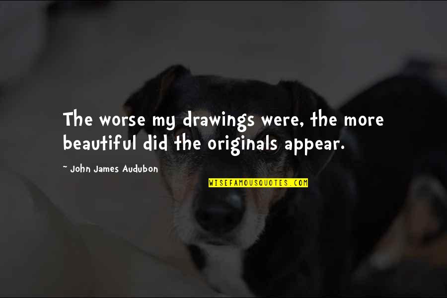 Astralean Quotes By John James Audubon: The worse my drawings were, the more beautiful