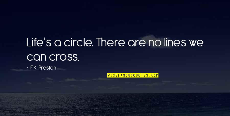 Atajos Windows Quotes By F.K. Preston: Life's a circle. There are no lines we