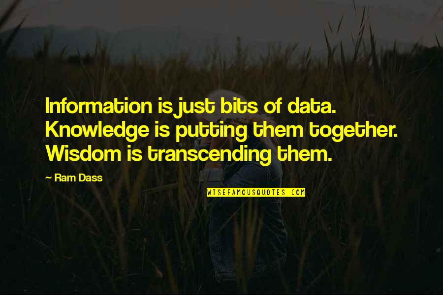 Athenaeus Cheesecake Quotes By Ram Dass: Information is just bits of data. Knowledge is