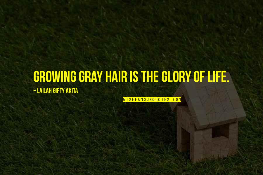 Attitude Doesn't Matter Quotes By Lailah Gifty Akita: Growing gray hair is the glory of life.