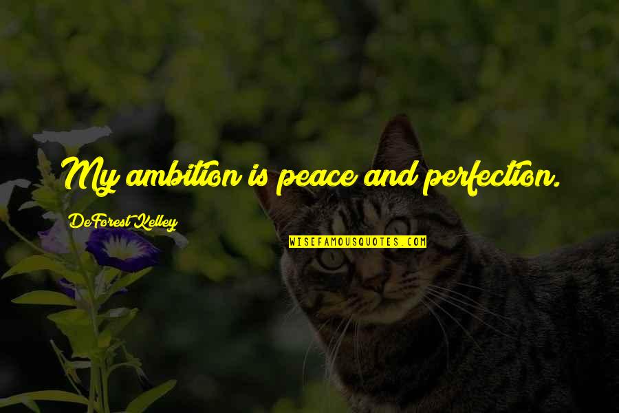 Auditoria Interna Quotes By DeForest Kelley: My ambition is peace and perfection.