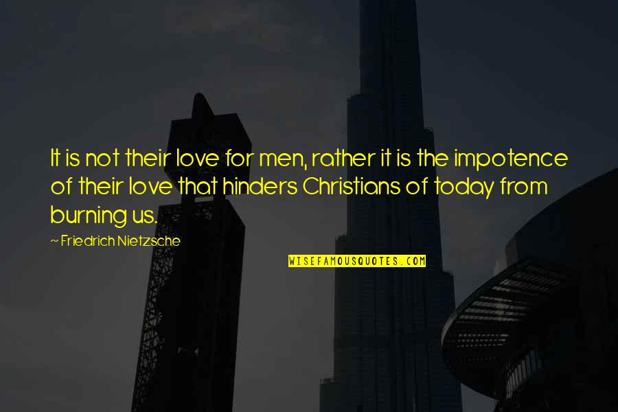 Auli I Quotes By Friedrich Nietzsche: It is not their love for men, rather