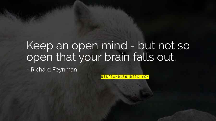 Ausschnitt Frau Quotes By Richard Feynman: Keep an open mind - but not so