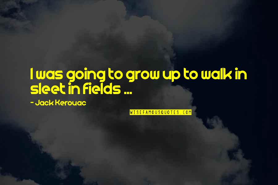 Authentic Christianity Quotes By Jack Kerouac: I was going to grow up to walk