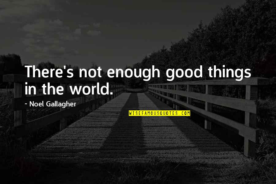 Auto Leasing Quotes By Noel Gallagher: There's not enough good things in the world.