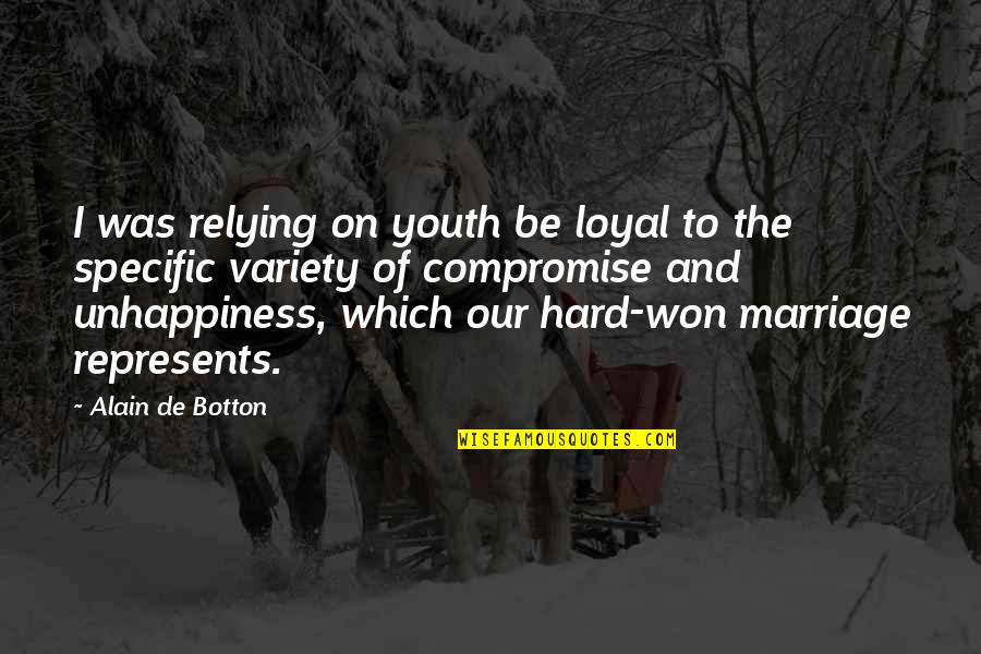 Autumns Beauty Quotes By Alain De Botton: I was relying on youth be loyal to