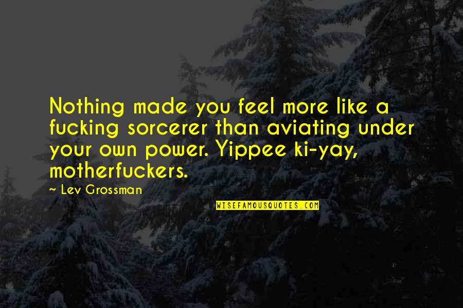 Aviating Quotes By Lev Grossman: Nothing made you feel more like a fucking