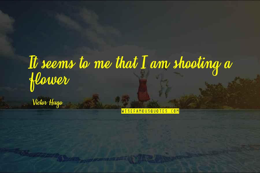 Avvezzare Quotes By Victor Hugo: It seems to me that I am shooting