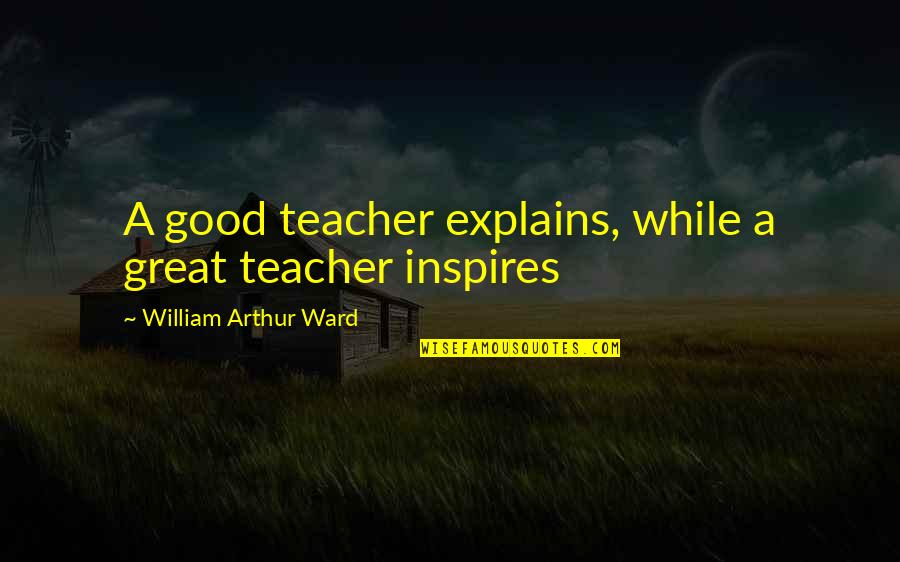 Aw Stock Quotes By William Arthur Ward: A good teacher explains, while a great teacher