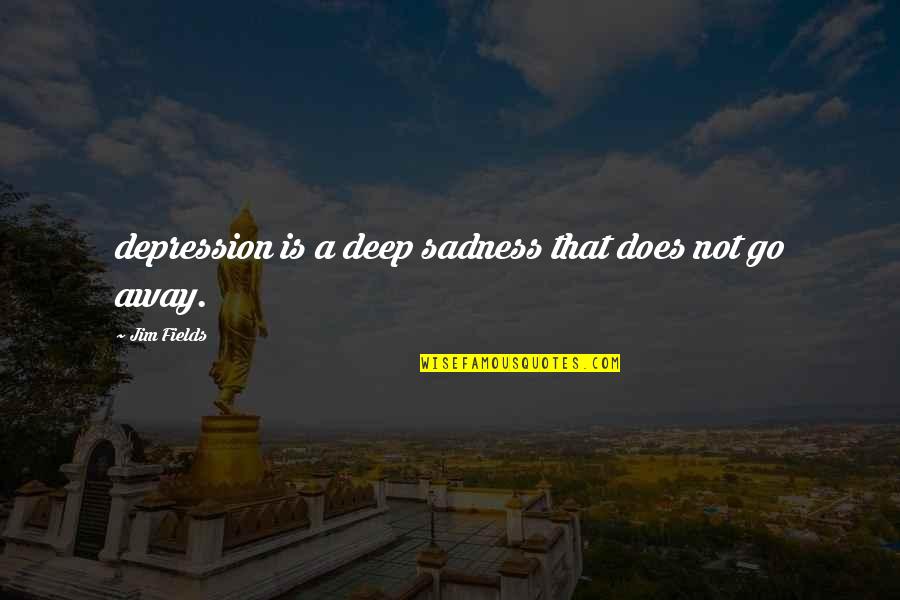 Away Go Quotes By Jim Fields: depression is a deep sadness that does not