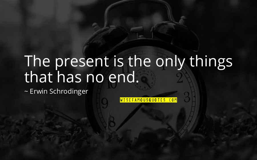 Baagan Tea Quotes By Erwin Schrodinger: The present is the only things that has