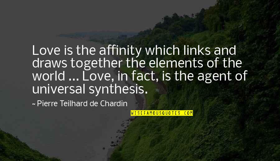 Babka Drozdzowa Quotes By Pierre Teilhard De Chardin: Love is the affinity which links and draws