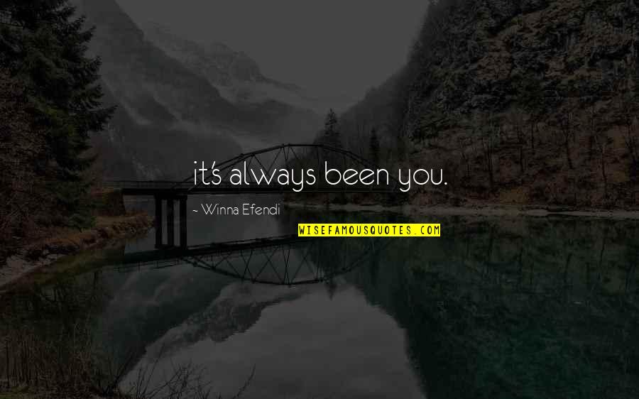 Babuinos Quotes By Winna Efendi: it's always been you.