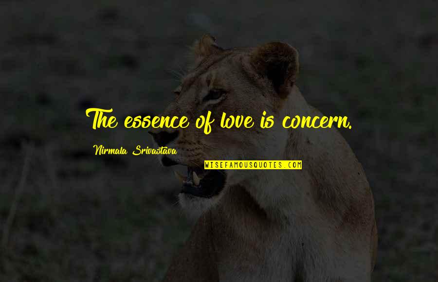 Baby You're Perfect Quotes By Nirmala Srivastava: The essence of love is concern.