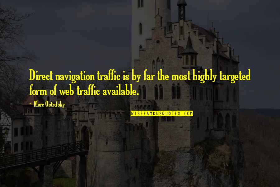 Back Down Memory Lane Quotes By Marc Ostrofsky: Direct navigation traffic is by far the most
