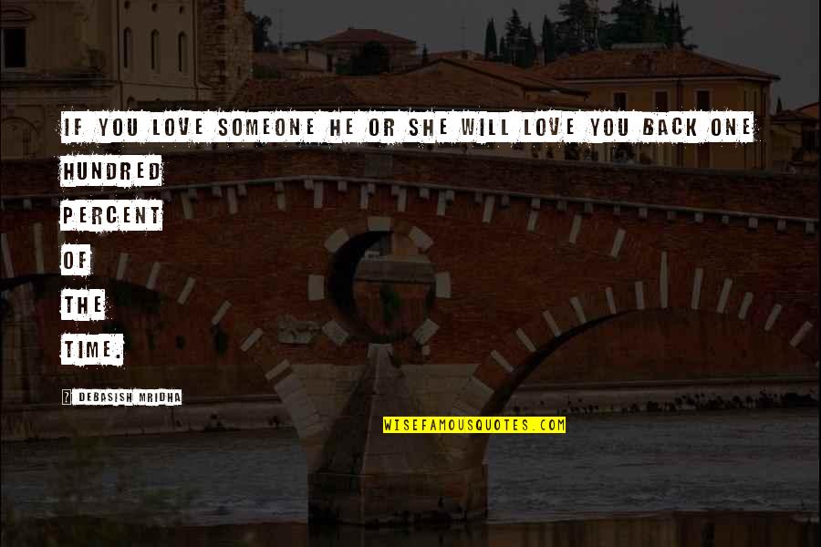 Back In Time Love Quotes By Debasish Mridha: If you love someone he or she will