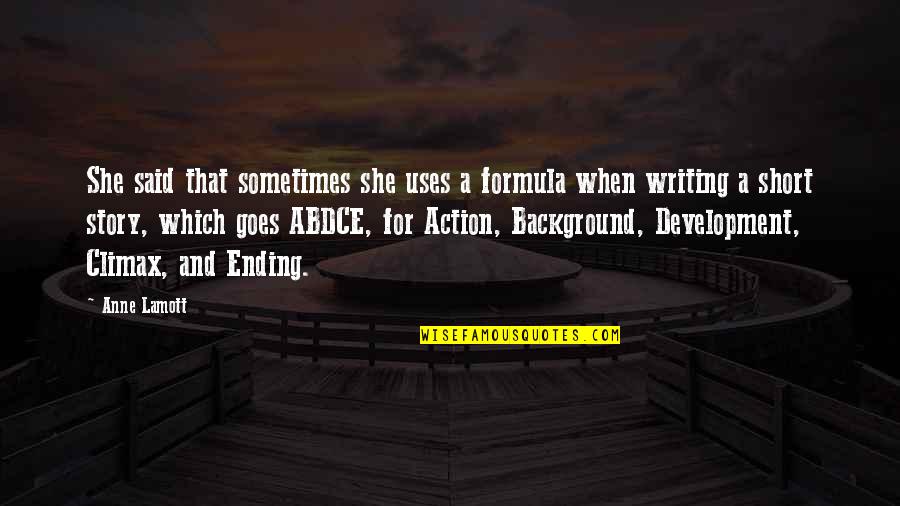 Background For Quotes By Anne Lamott: She said that sometimes she uses a formula