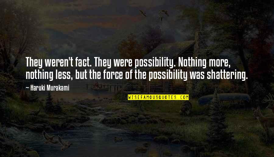 Bad Children Behavior Quotes By Haruki Murakami: They weren't fact. They were possibility. Nothing more,