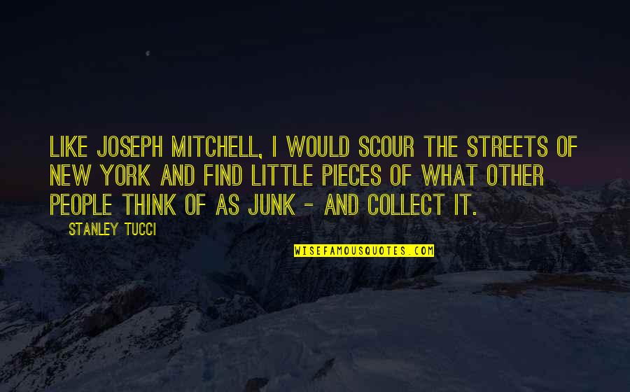 Badass Captain Quotes By Stanley Tucci: Like Joseph Mitchell, I would scour the streets