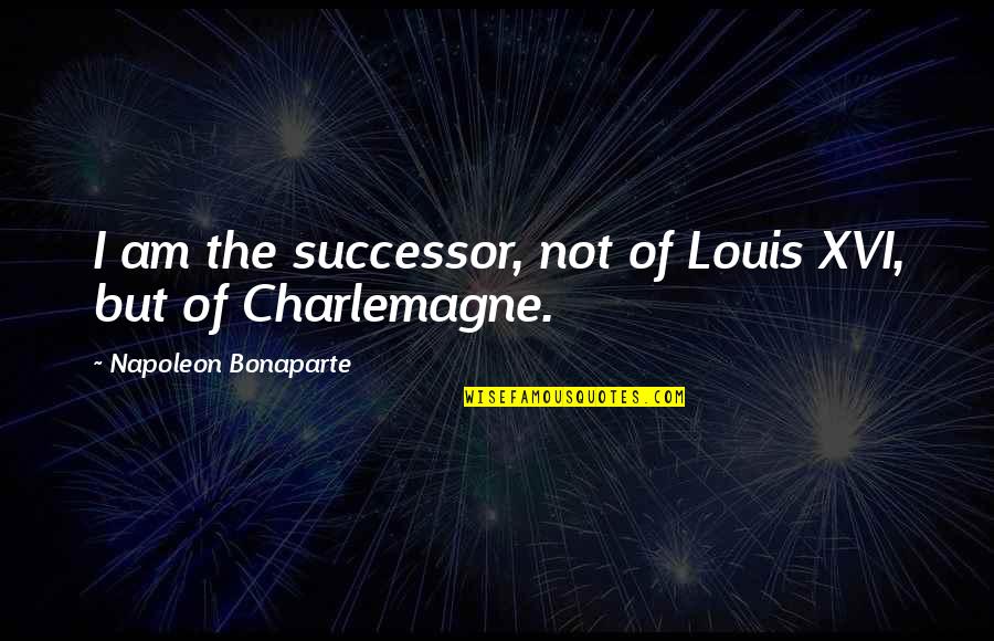 Bagmen Book Quotes By Napoleon Bonaparte: I am the successor, not of Louis XVI,