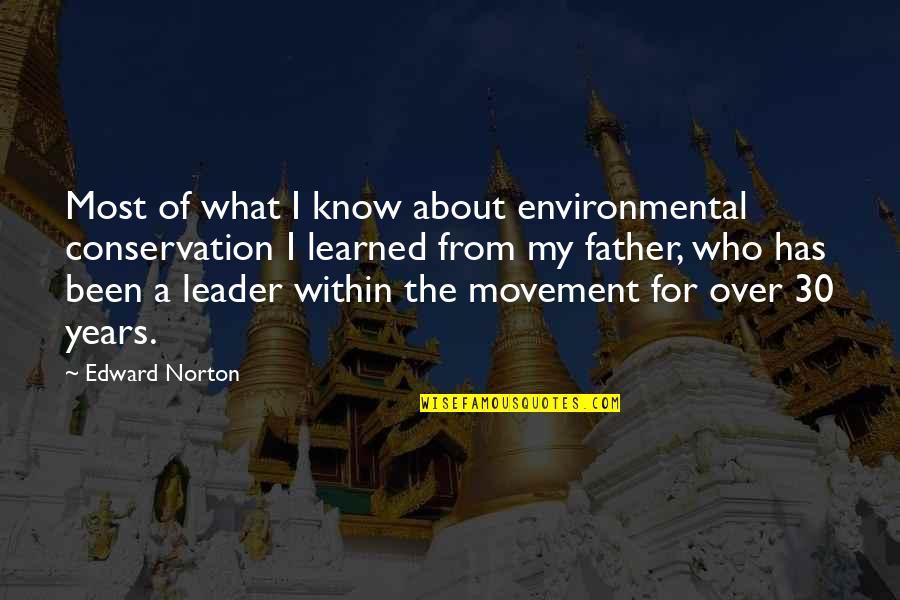 Bailiffs Usa Quotes By Edward Norton: Most of what I know about environmental conservation