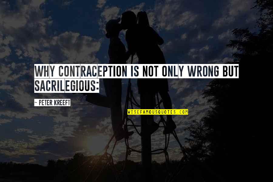 Balanzas De Precision Quotes By Peter Kreeft: Why contraception is not only wrong but sacrilegious: