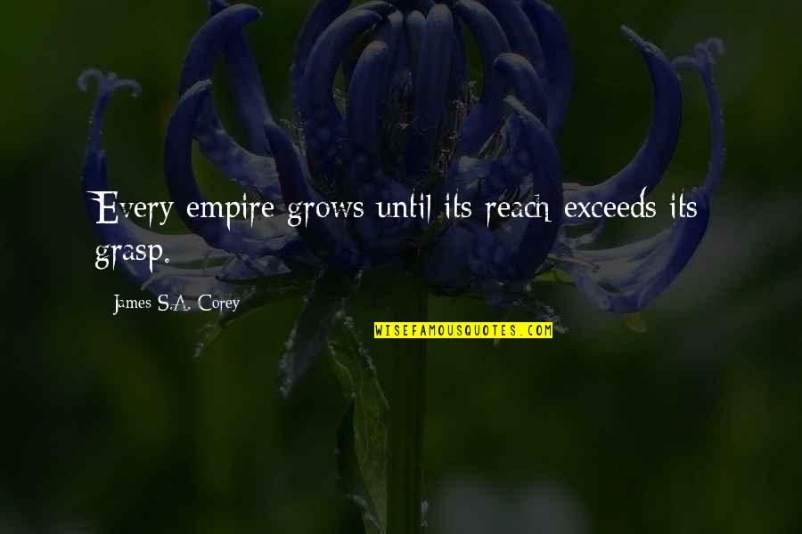 Balcanes Quotes By James S.A. Corey: Every empire grows until its reach exceeds its