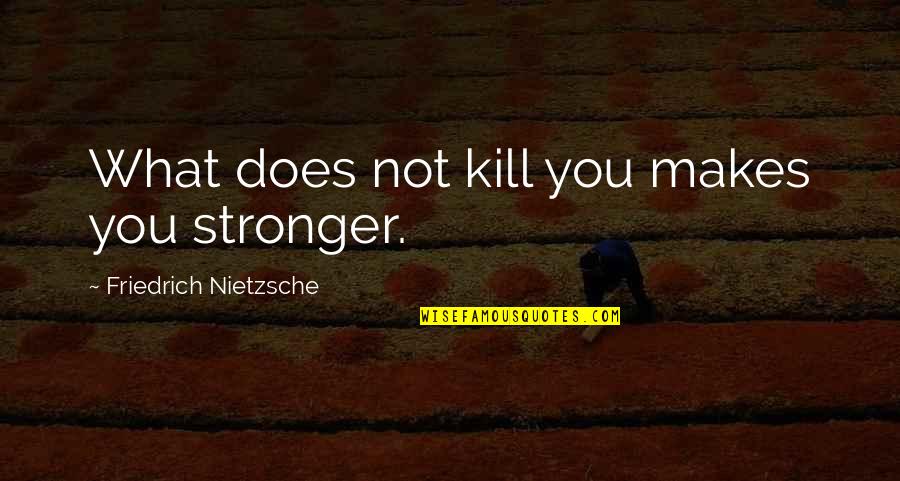 Balms Home Quotes By Friedrich Nietzsche: What does not kill you makes you stronger.