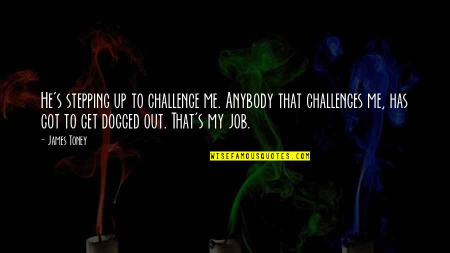 Balzer Painting Quotes By James Toney: He's stepping up to challenge me. Anybody that