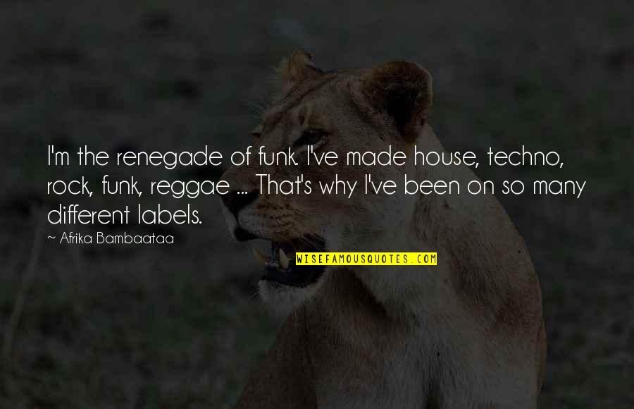 Bambaataa Quotes By Afrika Bambaataa: I'm the renegade of funk. I've made house,