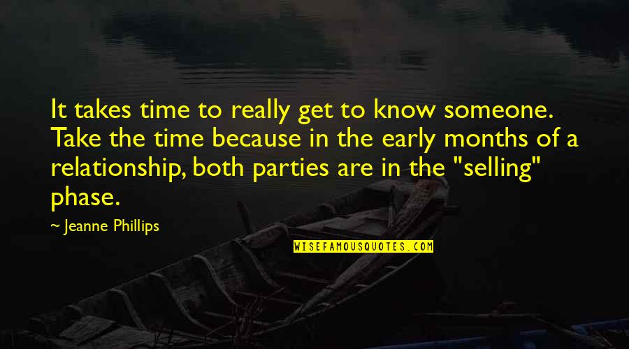 Banini Keksici Quotes By Jeanne Phillips: It takes time to really get to know