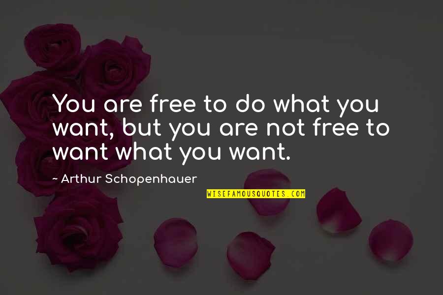 Baralt Design Quotes By Arthur Schopenhauer: You are free to do what you want,