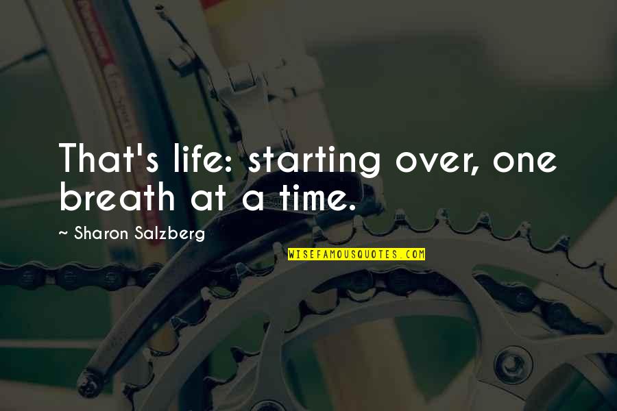 Bascoebiz Quotes By Sharon Salzberg: That's life: starting over, one breath at a