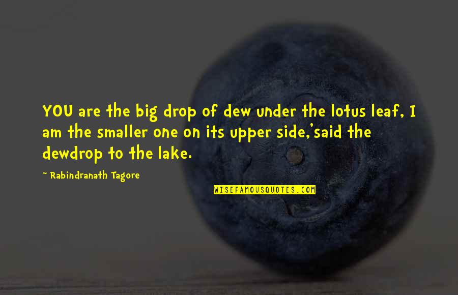 Bat Remove Quotes By Rabindranath Tagore: YOU are the big drop of dew under