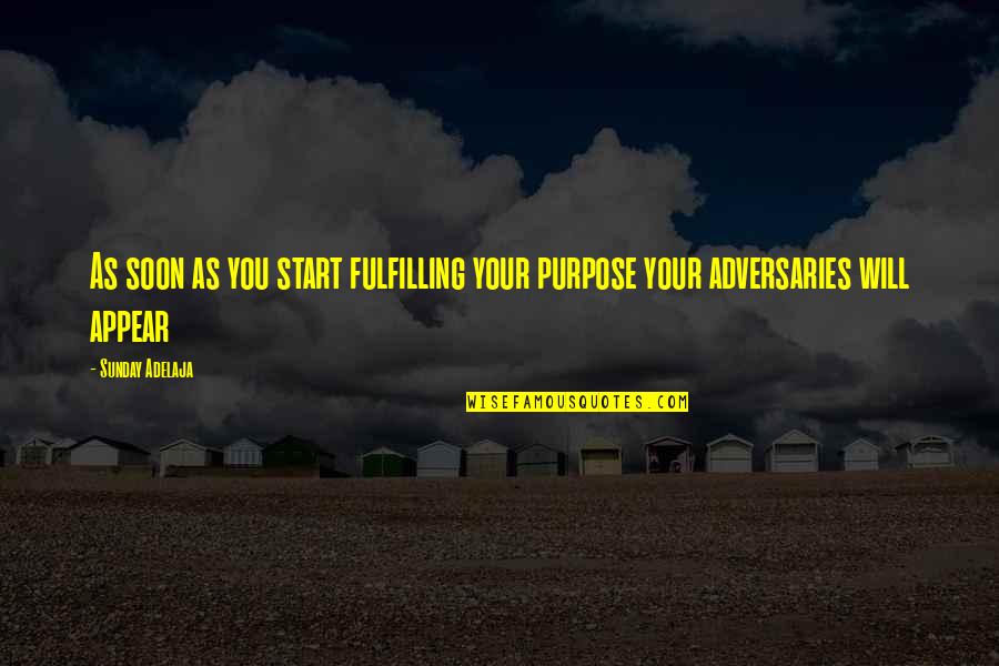 Bathroom Design Quotes By Sunday Adelaja: As soon as you start fulfilling your purpose