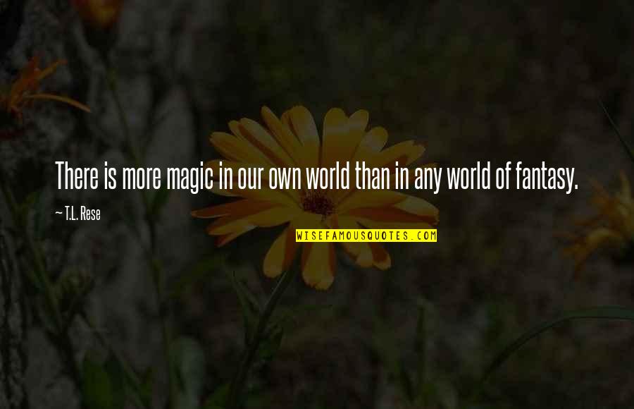 Baumueller Reparaturwerk Quotes By T.L. Rese: There is more magic in our own world