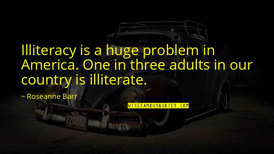 Be Excited About The New Day Quotes By Roseanne Barr: Illiteracy is a huge problem in America. One